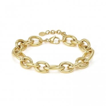 Ecclettica Yellow Gold Oval Link Bracelet