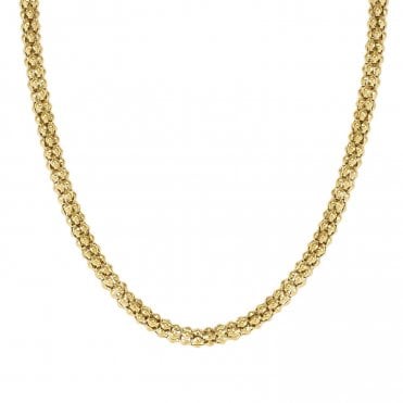 Ecclettica Yellow Gold Popcorn Necklace