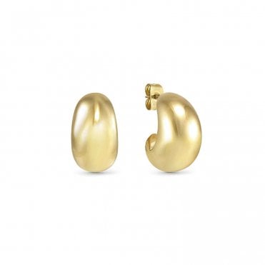 Ecclettica Yellow Gold Small Moon Earrings