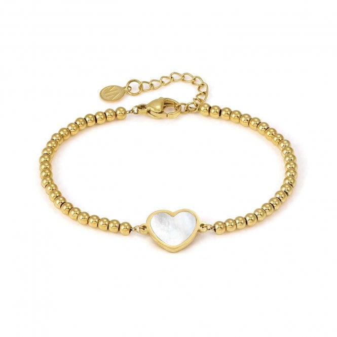 NOMINATION ITALY Emosfere Gold PVD Mother of Pearl Heart Bracelet