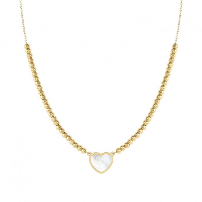 NOMINATION ITALY Emosfere Gold PVD Mother of Pearl Heart Necklace