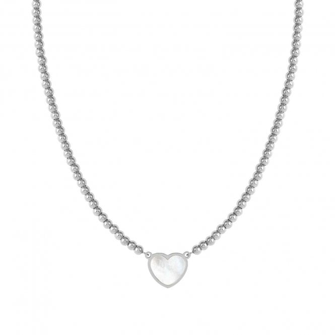 NOMINATION ITALY Emosfere Stainless Steel All Around Mother of Pearl Heart Necklace