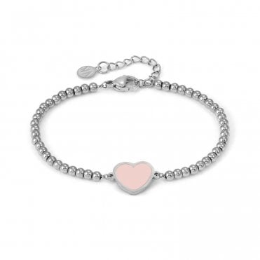 Emosfere Stainless Steel Pink Heart Bracelet