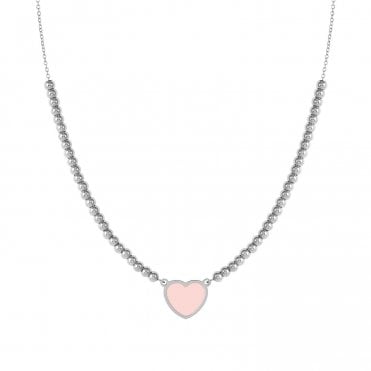 Emosfere Stainless Steel Pink Heart Necklace