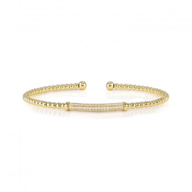 NOMINATION ITALY Fashion Era Gold PVD CZ Bar Semi-Rigid Bracelet