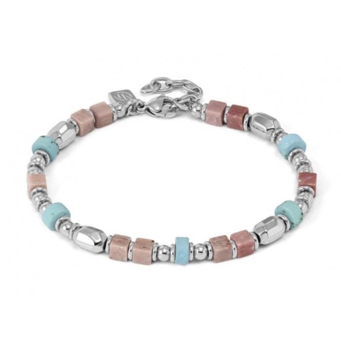NOMINATION ITALY Instinct Infinity Edition Large Turquoise and Pink Jade Bracelet