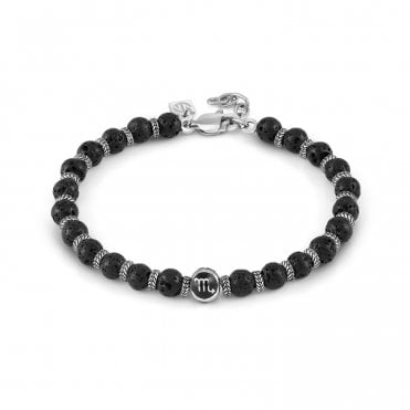 Instinct Scorpio Lava Stone Beaded Bracelet