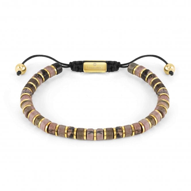 NOMINATION ITALY Instinct Stainless Steel & Rhodocrosite Stone Bracelet