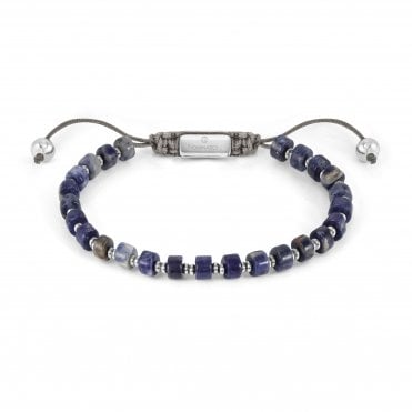Instinct Stainless Steel & Sodalite Stones Bracelet