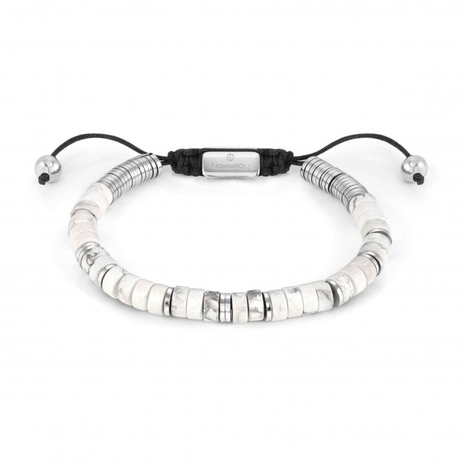 NOMINATION ITALY Instinct Stainless Steel & White Turquoise Stones Bracelet