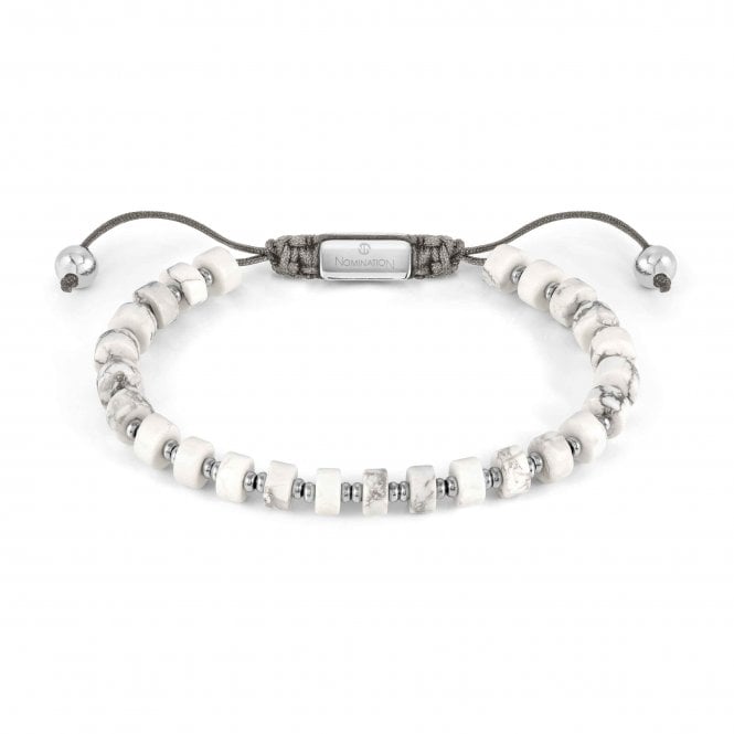 NOMINATION ITALY Instinct Stainless Steel & White Turquoise Stones Bracelet