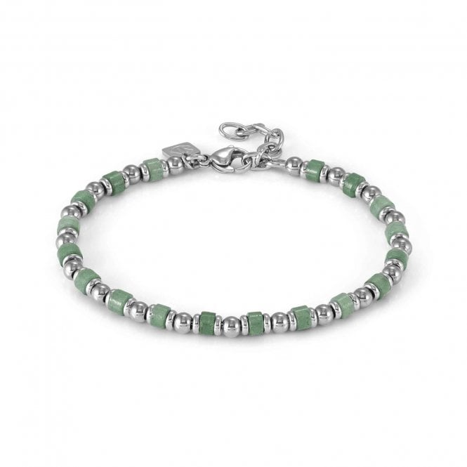 NOMINATION ITALY InstinctStyle Sea Edition Stainless Steel and Green Adventurine Bracelet