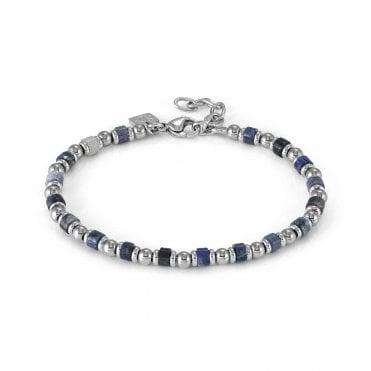 InstinctStyle Sea Edition Stainless Steel and Sodalite Bracelet