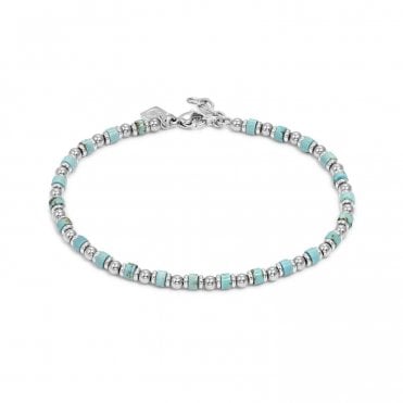 InstinctStyle Sea Edition Stainless Steel and Turquoise Anklet