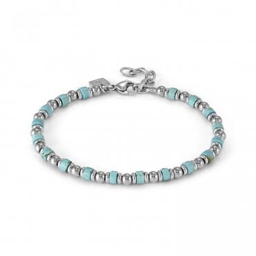 InstinctStyle Sea Edition Stainless Steel and Turquoise Bracelet
