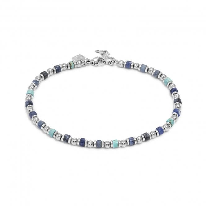 NOMINATION ITALY InstinctStyle Sea Edition Stainless Steel Sodalite and Turquoise Anklet
