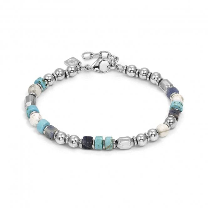 NOMINATION ITALY InstinctStyle Sea Edition Stainless Steel Turquoise, Sodalite and White Turquoise Bracelet