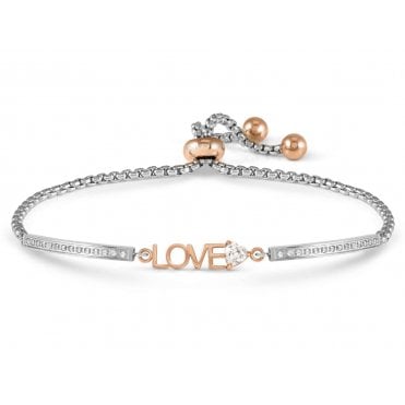 LOVE Rose Gold Plated CZ Milleluci Bracelet
