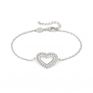 Lovecloud Silver CZ Heart Bracelet