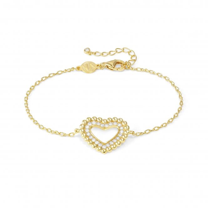 NOMINATION ITALY Lovecloud Yellow Gold CZ Heart Bracelet