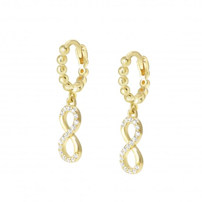 NOMINATION ITALY Lovecloud Yellow Gold CZ Infinity Drop Earrings