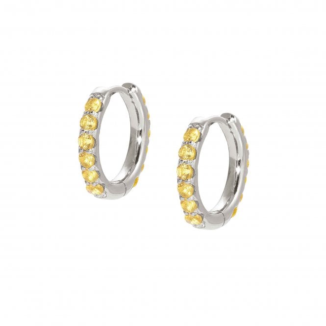 NOMINATION ITALY Lovelight Silver & Yellow CZ Hoop Earrings