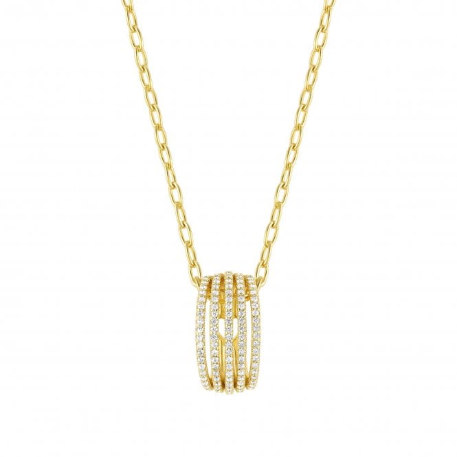NOMINATION ITALY Lovelight Yellow Gold Plated & White CZ Oval Necklace