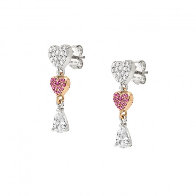 NOMINATION ITALY Lucentissima Rose Gold Heart Earrings