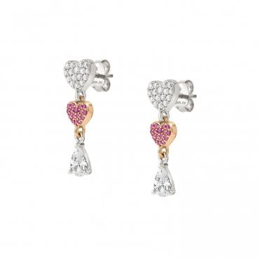 Lucentissima Rose Gold Heart Earrings