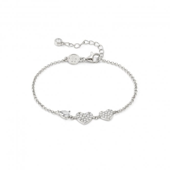 NOMINATION ITALY Lucentissima Silver CZ Heart Bracelet