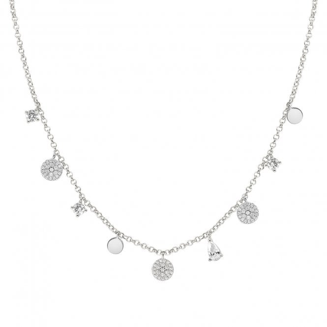 NOMINATION ITALY Lucentissima Silver CZ Round Pendant Necklace