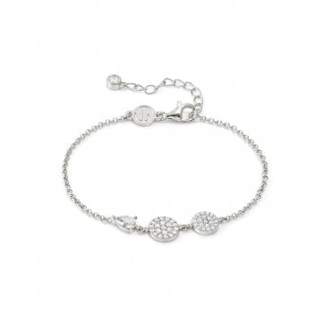 Lucentissima Silver Tripple Round Bracelet