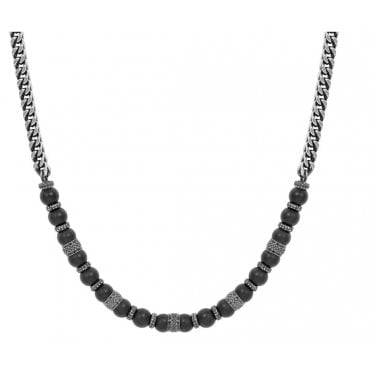Manvision Matt Black Agate Necklace