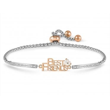 Milleluci Rose Gold Plated CZ Best Friends Bracelet
