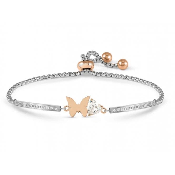 NOMINATION ITALY Milleluci Rose Gold Plated CZ Butterfly Bracelet