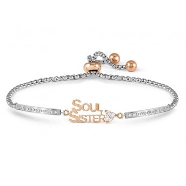 Milleluci Rose Gold Plated CZ Soul Sister Bracelet