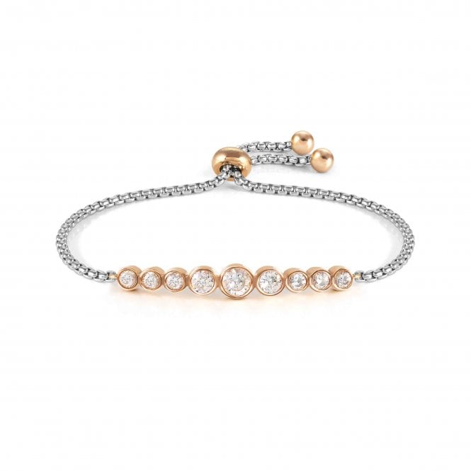 NOMINATION ITALY Milleluci Stainless Steel and White Circle CZ Bracelet