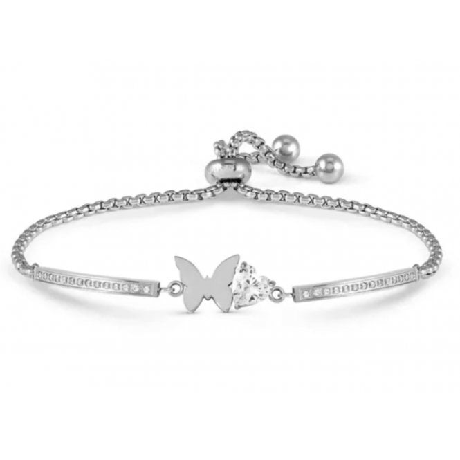 NOMINATION ITALY Milleluci Stainless Steel CZ Butterfly Bracelet