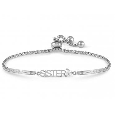 Milleluci Stainless Steel CZ Sister Bracelet