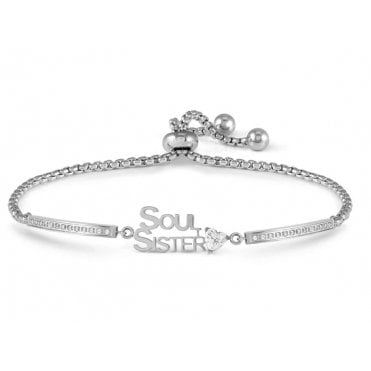 Milleluci Stainless Steel CZ Soul Sister Bracelet