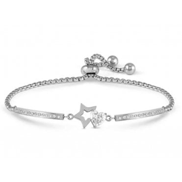 Milleluci Stainless Steel CZ Star Bracelet