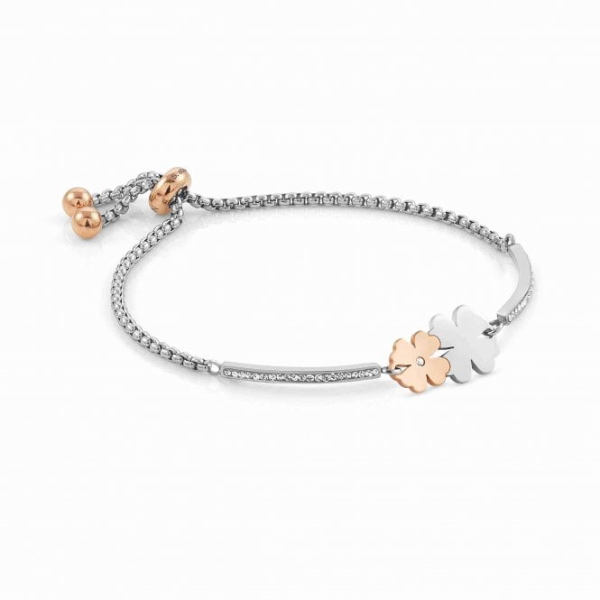 NOMINATION ITALY Milleluci Stainless Steel Double Four Leaf Clover Bracelet