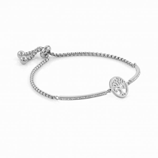 NOMINATION ITALY Milleluci Stainless Steel & White Pave CZ Tree of Life Bracelet