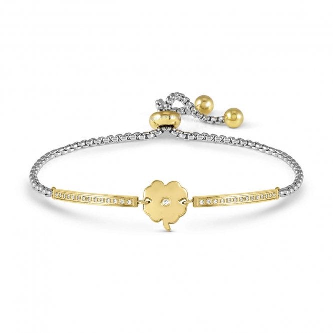 NOMINATION ITALY Milleluci Yellow Gold Clover Adjustable Bracelet