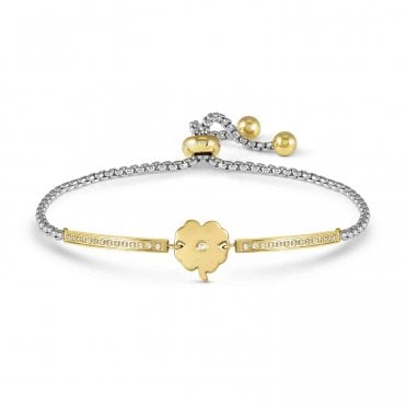 Milleluci Yellow Gold Clover Adjustable Bracelet