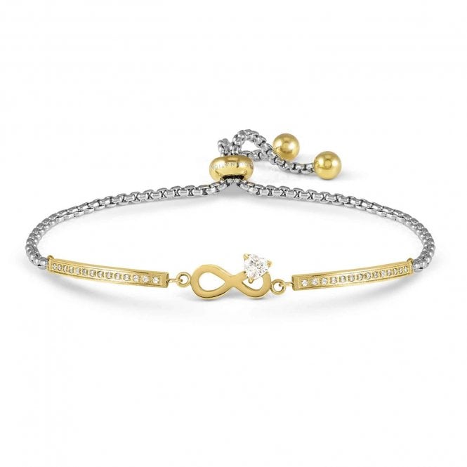 NOMINATION ITALY Milleluci Yellow Gold CZ Infinity Adjustable Bracelet