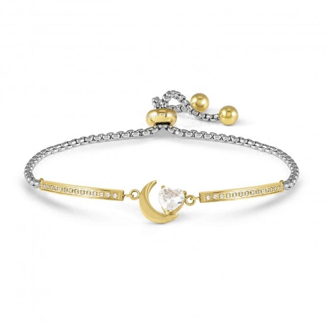 NOMINATION ITALY Milleluci Yellow Gold CZ Moon Adjustable Bracelet