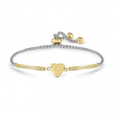 Milleluci Yellow Gold Heart Adjustable Bracelet