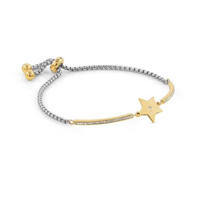 NOMINATION ITALY Milleluci Yellow Gold PVD, Stainless Steel & White Pave CZ Hand of Star Bracelet