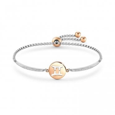 Milleluci Zodiac Gemini Rose Gold PVD Bracelet